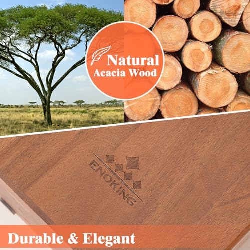 Universal Knife Block Without Knives, Acacia Wood Kitchen Knife Holder