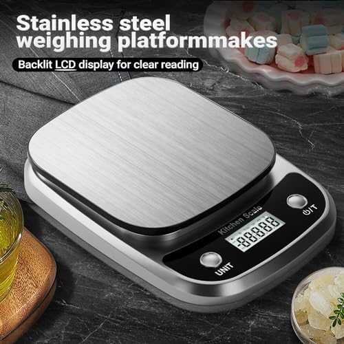 GRAM PRES Food Kitchen Scale Digital Weight Grams and Oz 10kg/1g