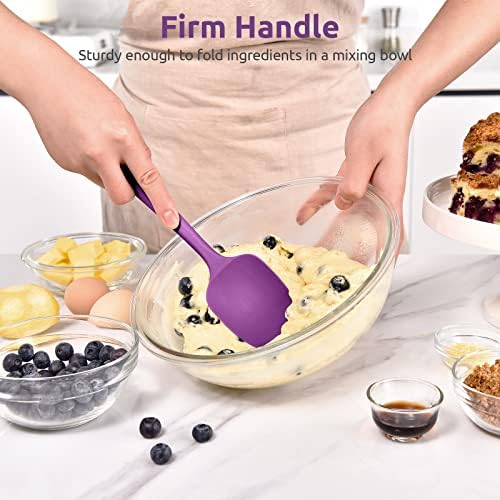 U-Taste Silicone Spoon Spatula, 600°F High Temp Spoonula, 11.38", Purple