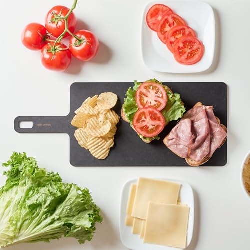 Epicurean Handy Series Cutting Board with Handle, 14-Inch by 7-Inch, Slate