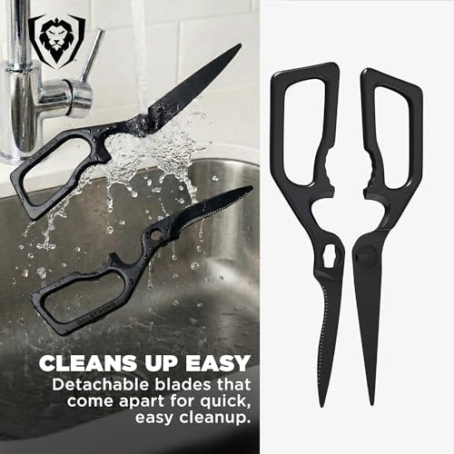 Dalstrong Japanese Stainless Steel Ambidextrous Kitchen Scissors - All Purpose - Heavy Duty - Detachable - Sharp Blade - Herbs, Pizza, Meat Cutting