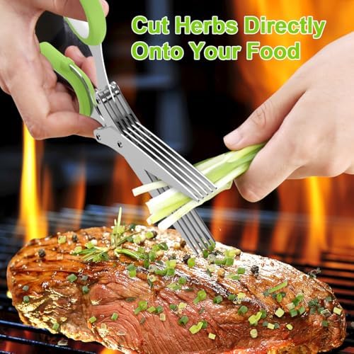 2026 Upgraded Herb Scissors, 5-Blade Kitchen Herb Shears