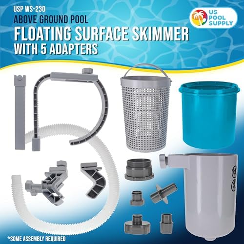 U.S. Pool Supply Pool Skimmer - Above Ground Pool Skimmer, Floating Surface
