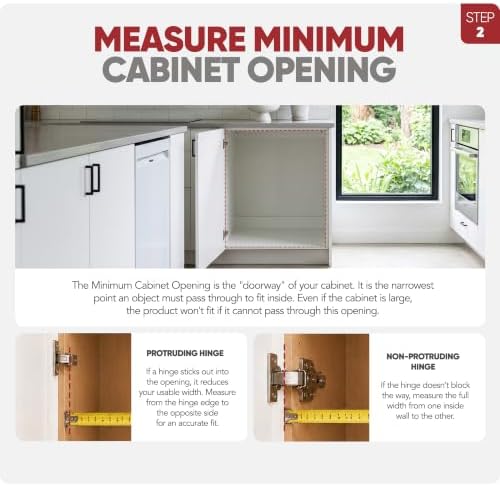Rev-A-Shelf Kitchen Cabinet Pullout Organizer, Min Open Width of 20.5"
