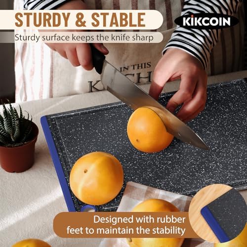 Cutting Board, Extra Large Cutting Boards for Kitchen Chopping Board with Juice Grooves, Kikcoin
