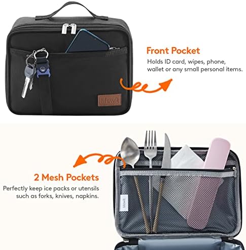 Lifewit Freezable Lunch Box, Insulated Reusable Lunch Bag with 2 Ice Packs