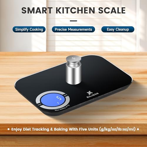 EILISON Smart Kitchen Food Scale,Bluetooth,8000g Cap,Nutrition Calculator
