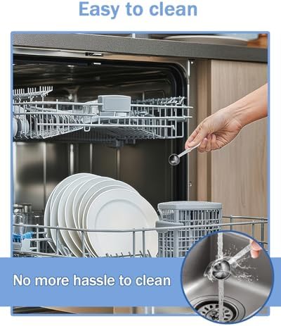 Teaspoon Measuring Spoons, 10mL (10 cc | 1/3 oz) Stainless Steel Teaspoon Scoop, Long Handle Metal Measuring Spoons for Cooking,Baking (0.35 OZ)