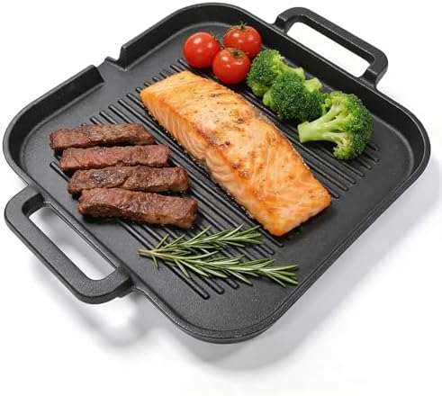 Cast Iron Grill Pan (11.8 x 9.8 inch)