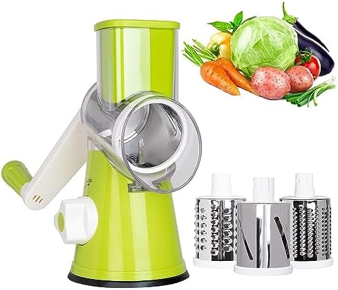 X Home Rotary Cheese Grater for Kitchen, Green