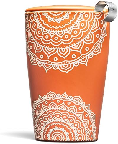 Tea Forte Double-Walled Ceramic Kati Cup, Chakra, 12 oz