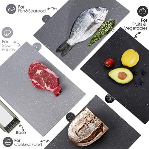 Masthome 4pc Index Cutting Board Set with Storage Stand
