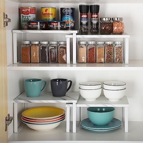 NEX Cabinet Organizer Shelf, Kitchen Counter Shelves Set of 4