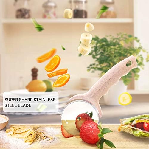 Pizza Cutter Wheel with Cover,Pizza Slicer-Healthy Stainless Steel Material