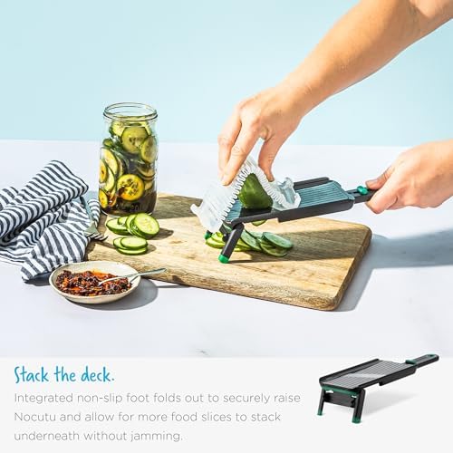 Dreamfarm Nocutu Adjustable Handheld Mandoline Slicer with Finger Guard
