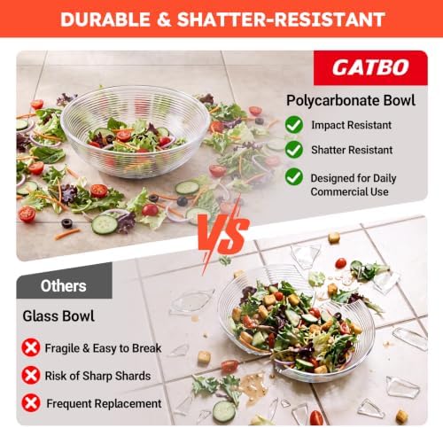 Commercial Polycarbonate Serving Bowl, 18 oz, 4 Pack, Dishwasher Safe