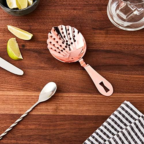 Barfly Scalloped Julep Strainer, Copper