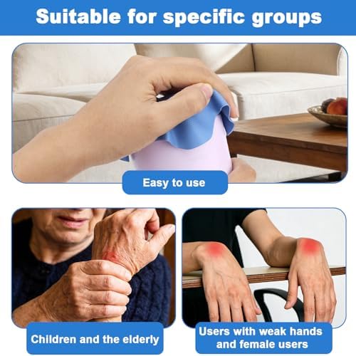 LUTER 4pcs Jar Opener Gripper Pad for Seniors with Weak Hands, Rubber