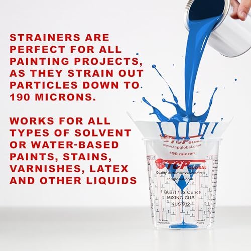 TCP Global - 190 Micron Filter Tips Ultra-Fine Paint Strainer, Case of 1000