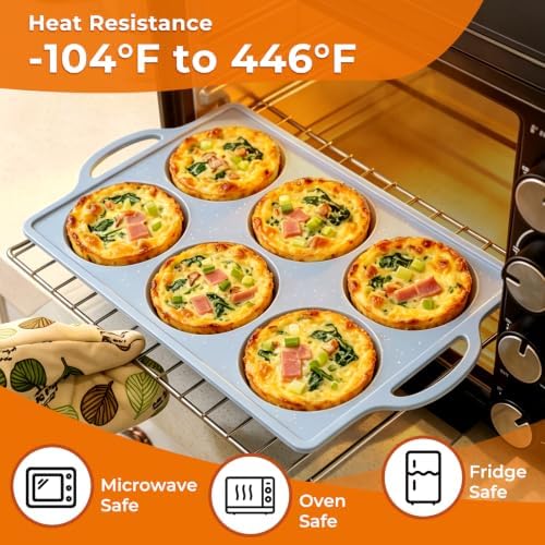 CAKETIME Jumbo Muffin Top Pan Non Stick,4 Inch Metal Frame Round Egg Baking Pan for Oven English Muffins, Whoopie Pies, Corn Bread, Egg Bites, Breakfast Sandwiches Tarts 2