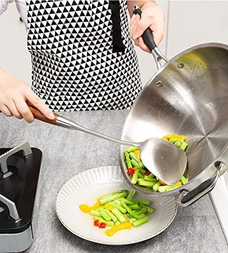 Professional Chinese Wok Spatula, 15.7 In 18/10 Stainless Steel Wok Utensil