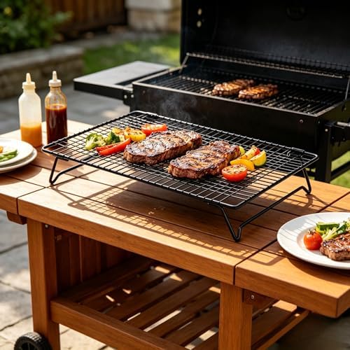 4PCS Cooling Racks for Baking and Cooking 16"x10" Stackable Cookie Rack