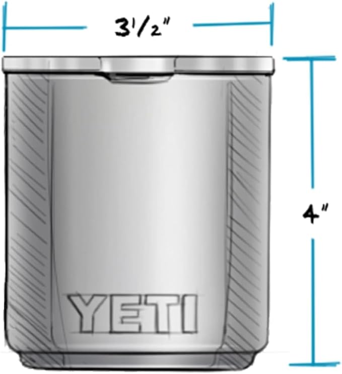 YETI Rambler 10 oz Stackable Lowball 2.0, Vacuum Insulated, Stainless Steel with MagSlider Lid, Rescue Red