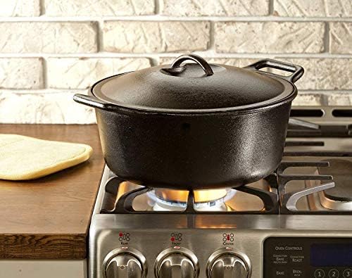 Lodge BOLD Pre-Seasoned Cast Iron Dutch Oven with Lid, 7 Quart