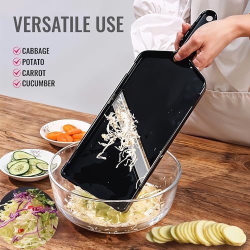 Cabbage Slicer Ultra-Thin 0.04 in Julienne Cutter for Sauerkraut & Coleslaw