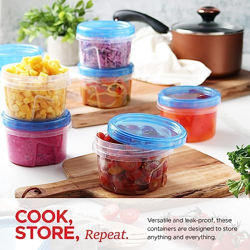 Tafura Freezer Containers, 10 Pack, 16 Oz, Leakproof BPA-Free Lids