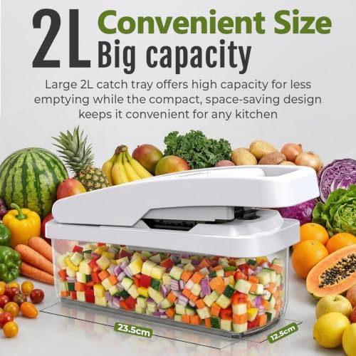 Multifunctional Vegetable Chopper & Mandoline Slicer, Veggie Chopper