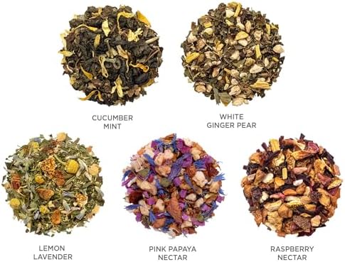 Tea Forte Tea Sampler, 20 Pyramid Infuser Bags, Premium Tea Gift Set