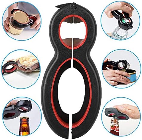 Medsuo Jar Opener, Non-Slip, 6 in 1 Multi Tool Bottle Opener for Seniors