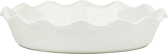 10 Strawberry Street Delano Ruffled Pie Dish, White
