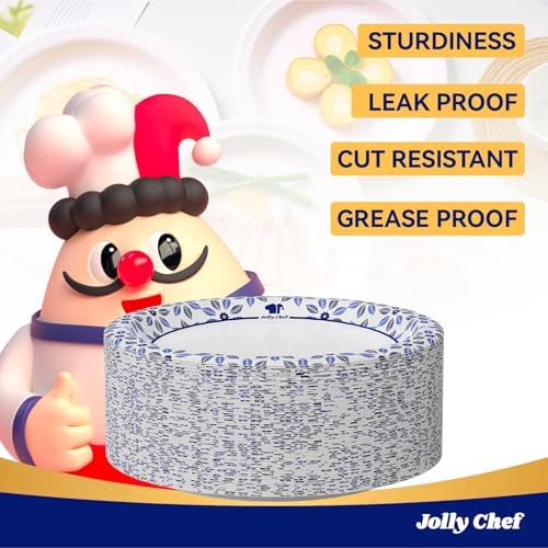 JOLLY CHEF 10 inch 140 Pack Disposable Paper Plates