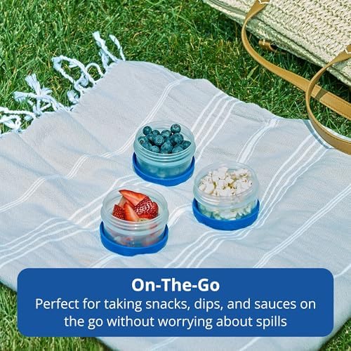 Rubbermaid Pack & Go 130 mL Mini Bites Containers, 9-Pack with Secure Lids and Stackable Design