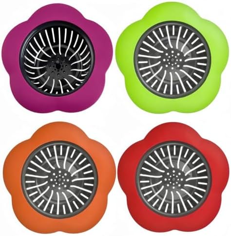 Silicone Sink Drain Strainer, 4 Pack