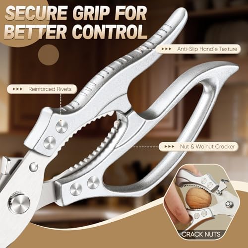 Huusk Poultry Shears Heavy Duty – All Purpose Japanese Kitchen Scissors