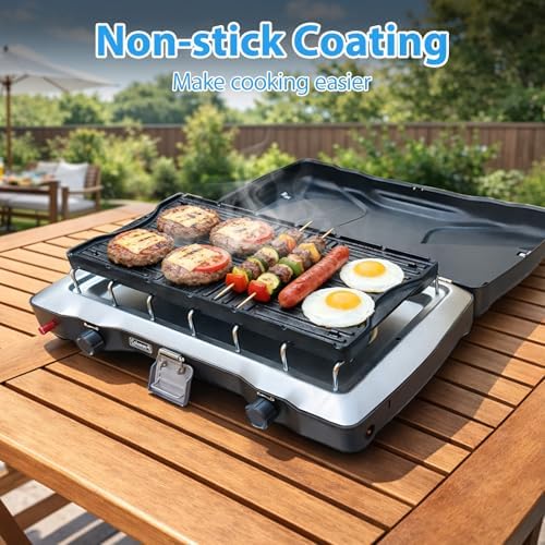 Utheer Ceramic Reversible Griddle for Coleman Cascade & Triton, 17.4 x 8.5