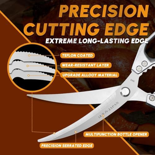Huusk Kitchen Scissors all Purpose, Heavy Duty Kitchen Shears Set