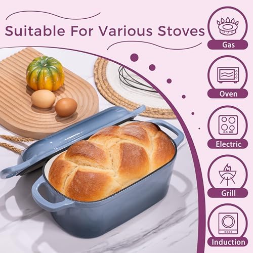 4.6-Quart Oval Dutch Oven for Bread Baking