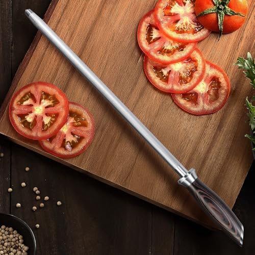HOSHANHO Honing Rod, 12 Inch Professional Kitchen Knife Sharpener Rod