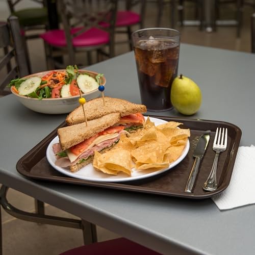 Carlisle FoodService Products CT101469 Cafe Standard Plastic Cafeteria/Fast Food Tray, NSF Certified, BPA Free, 14" Length x 10" Width, Chocolate (Pack of 24)
