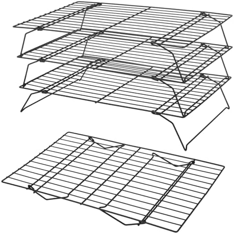 4 Pcs Cooling Racks for Baking and Stackable Collapsible