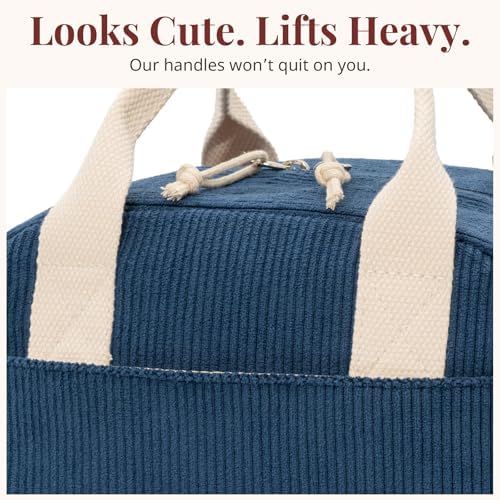 LOVELYWIND Lunch Box for Women Men, Corduroy Insulated Lunch Bag for Work