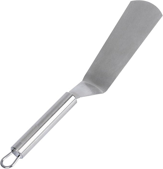 Restaurantware 11" Stainless Steel Turner - 6 Pack - German Standard Kitchen Spatula with Ergonomic Handle, Heat-Resistant - Heavy-Duty Steel Spatula for Flipping Burgers, Eggs, Meat