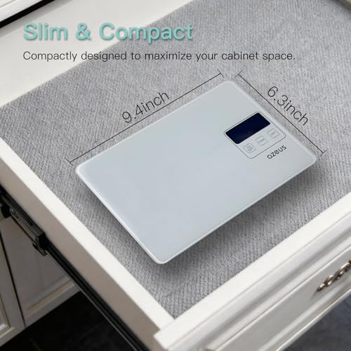 AZEUS 15 kg Digital Kitchen Scale, 1 g Precision, Tare, 5 Units