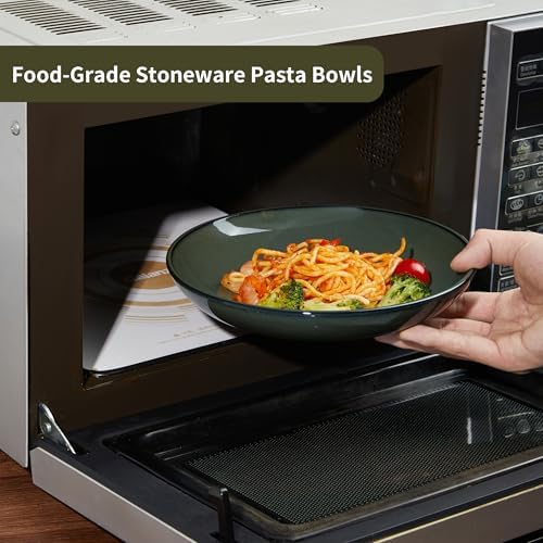 Pokini 8.75'' Ceramic Pasta Bowls Set of 4, Salad Bowls Pasta Serving Bowls