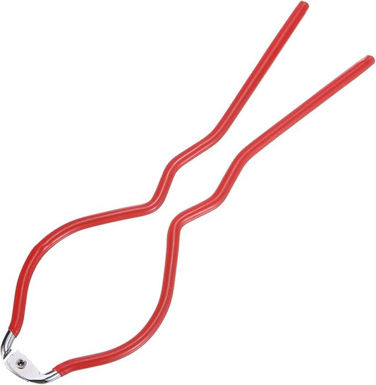 uxcell 1Pcs 10.8" x 3.1" Bottle Wrench Jar Opener Wrench Canning Jar Wrench Made of Plastic and Stainless Steel Red