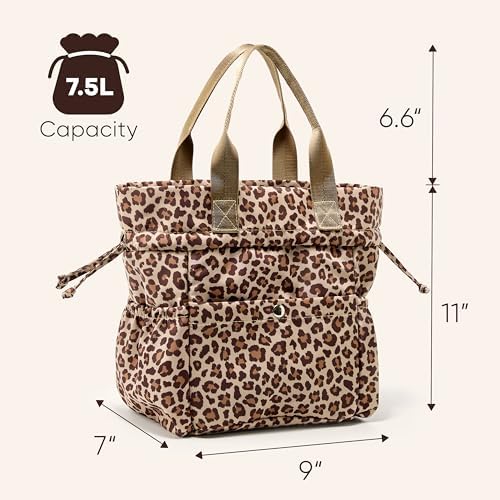 Yarnic Lunch Bag Women Insulated Lunch Box with Water Bottle Holders